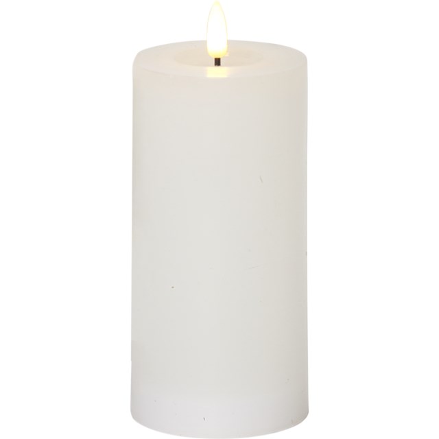 LED Blockljus Flamme Flow Vit 7,5x17,5cm - 1