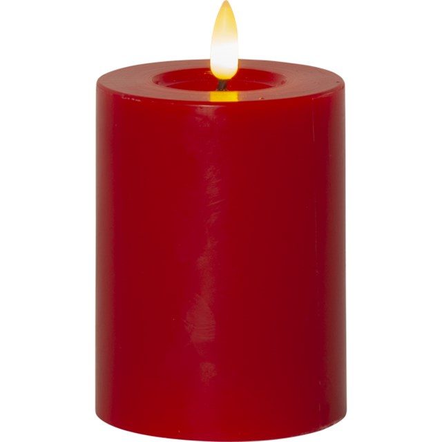 LED Blockljus Flamme Flow Röd 7,5x12,5cm - 1