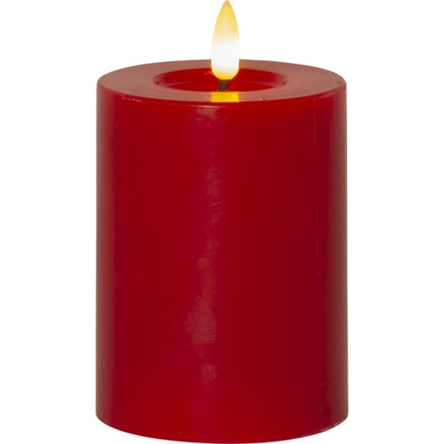 LED Blockljus Flamme Flow Röd 7,5x12,5cm - 1