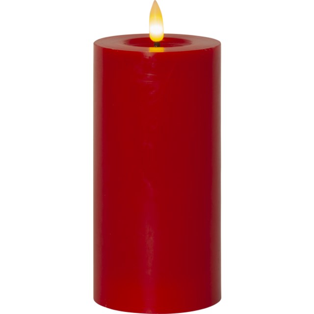 LED Blockljus Flamme Flow Röd 7,5x17,5cm - 1