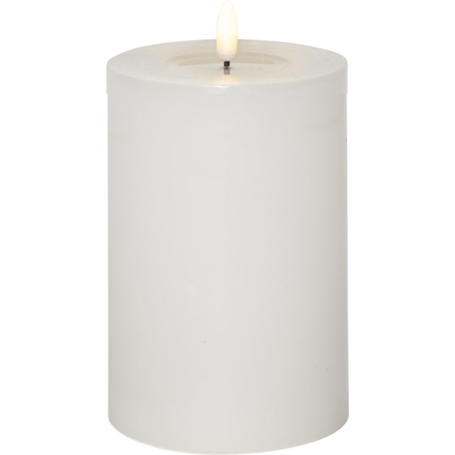 LED Blockljus Flamme Flow Big Vit 10x17,5cm - 1