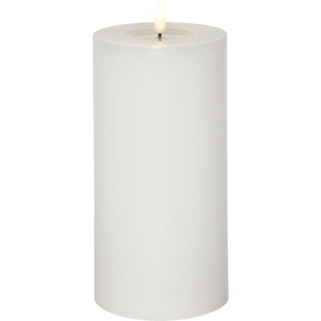 LED Blockljus Flamme Flow Big Vit 10x22,5cm - 1