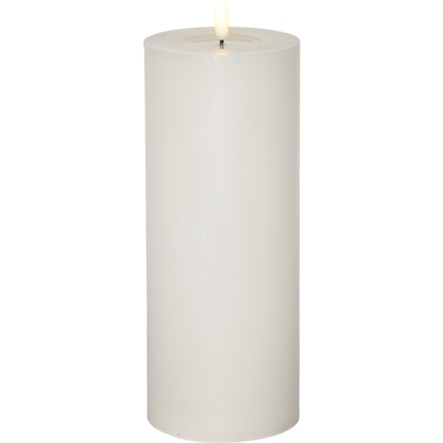 LED Blockljus Flamme Flow Big Vit 10x27,5cm - 1