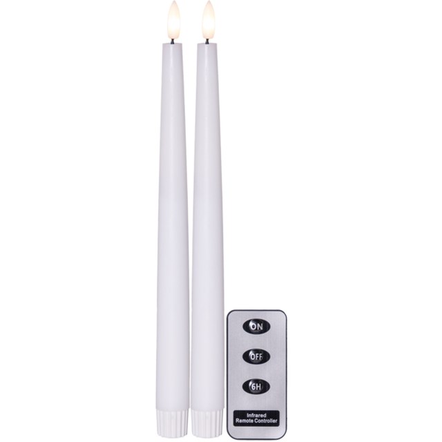 LED Antikljus 2-p Flamme Slim Vit 2,1x28,5cm - 1