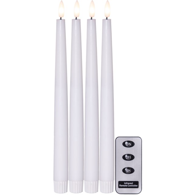 LED Antikljus 4-p Flamme Slim Vit 2,1x28,5cm - 1