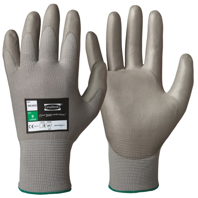 Montagehandskar polyester med PU-beläggning - STL 9 - 1