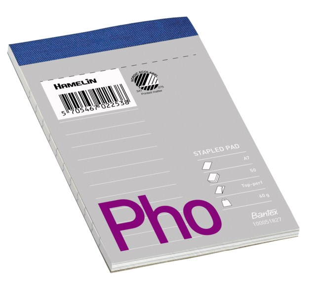 Telefonblock Bantex A7 linjerat - A7 - 1