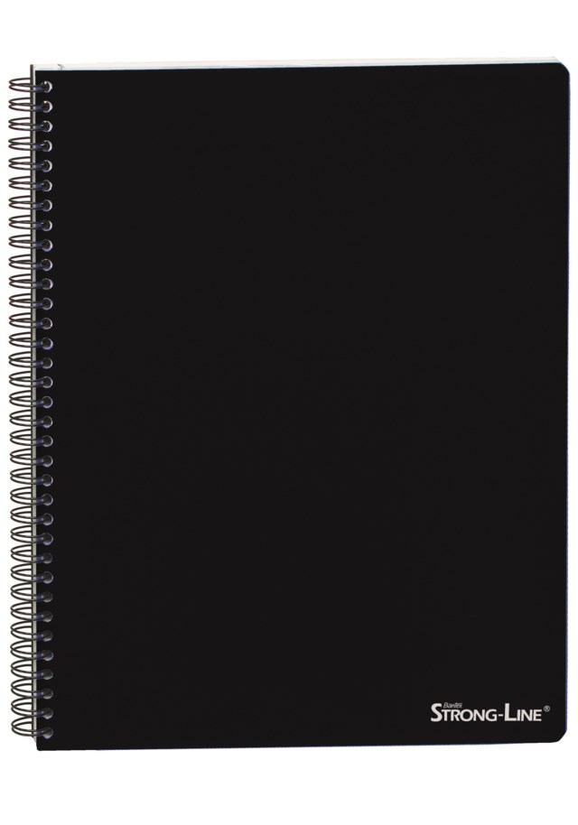 Kollegieblock Bantex PP A5 linjerat svart - A5 - 1