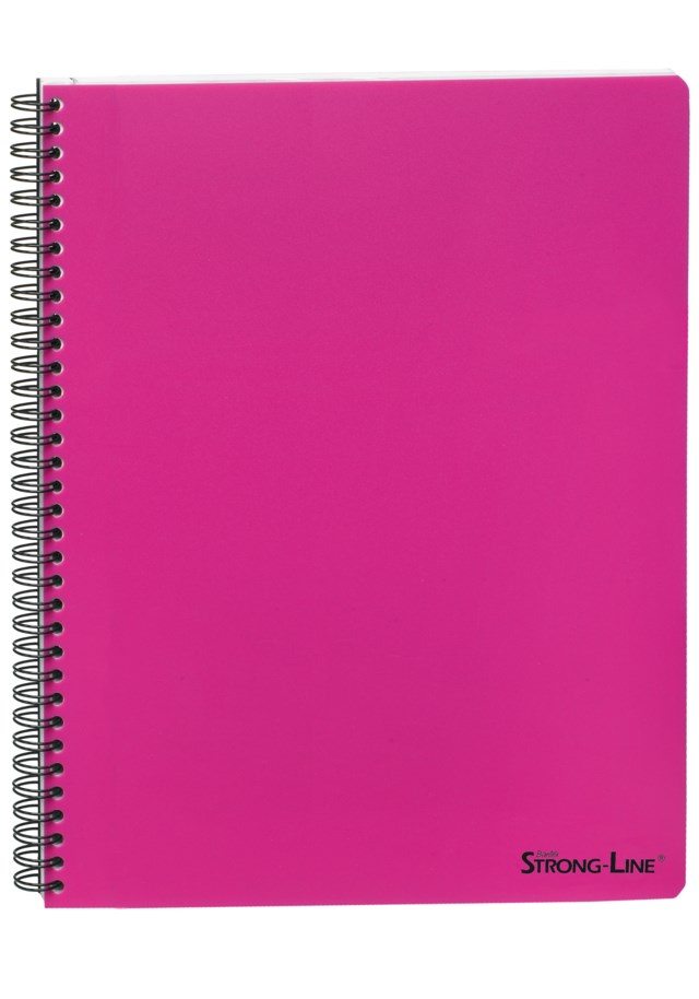 Kollegieblock Bantex PP A5 linjerat rosa - A5 - 1