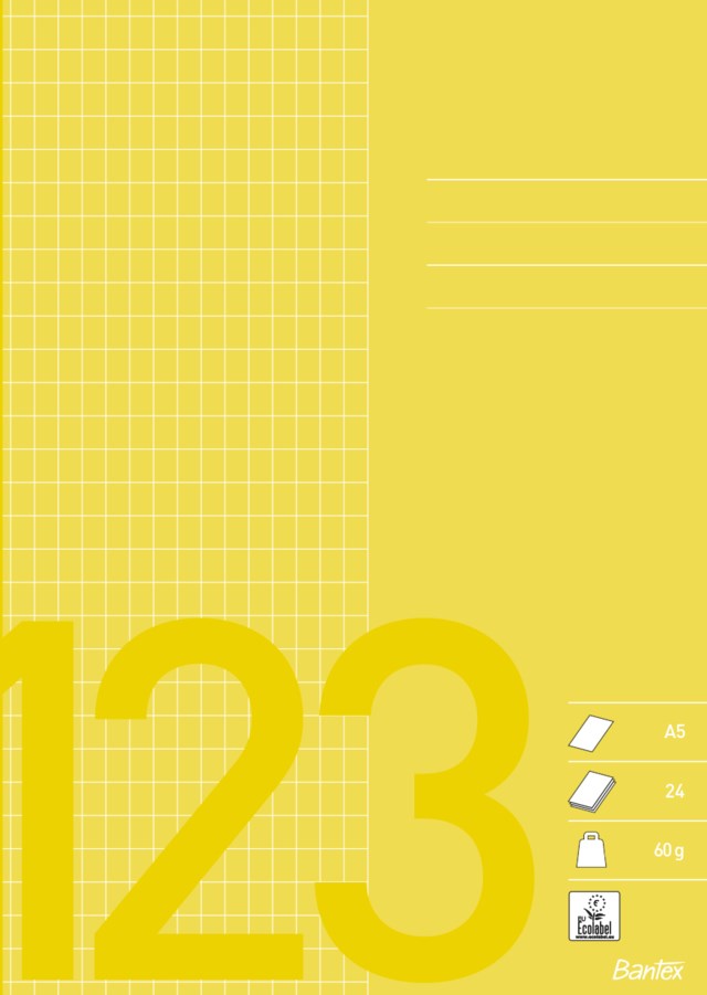 Skolhäfte Bantex A5 rutat 5x7mm oliv - A5 - 1