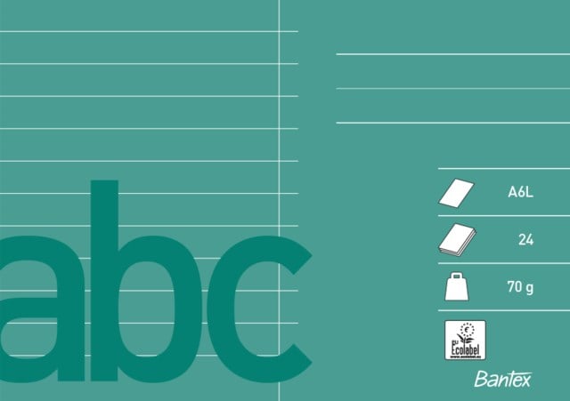 Gloshäfte Bantex A6L linjerat m mittlinje mörkgrön - A6L - 1