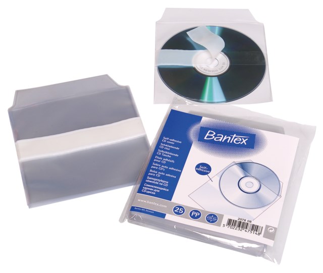 Cd/dvd-ficka Bantex 25/fp - 1