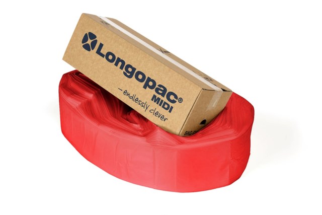 Sopsäcksslang Longopac Midi röd - 85m - 1
