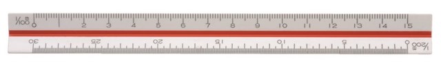 Skallinjal Linex 347 1:100-600 15cm - 150mm - 1