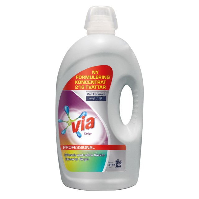 Tvättmedel Via Color Conc 4,32L - 4,32L - 1