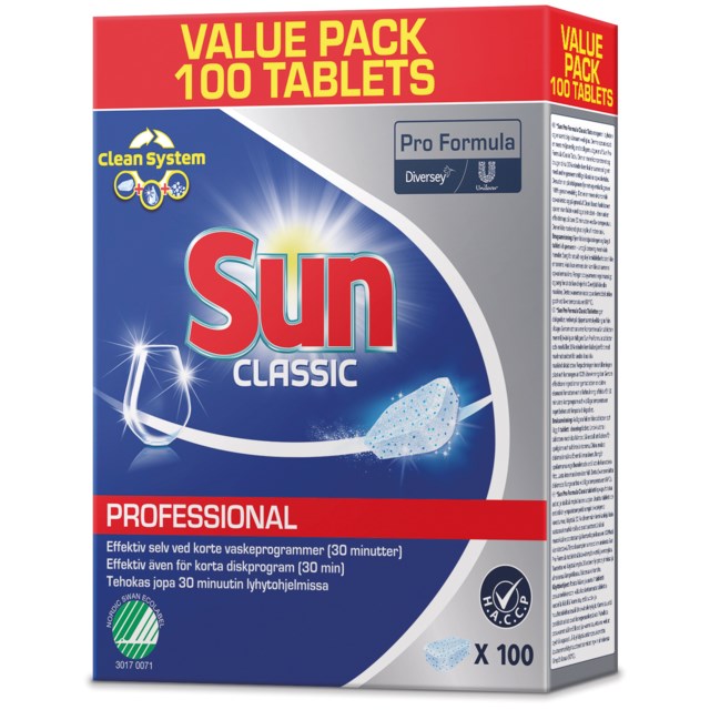Maskindiskmedel Sun Tab refill 100/fp - 1
