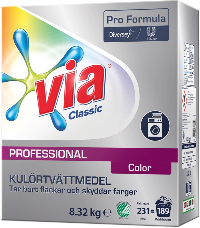 Tvättmedel Via Color parfymerad 8,32kg - 8,32kg - 1