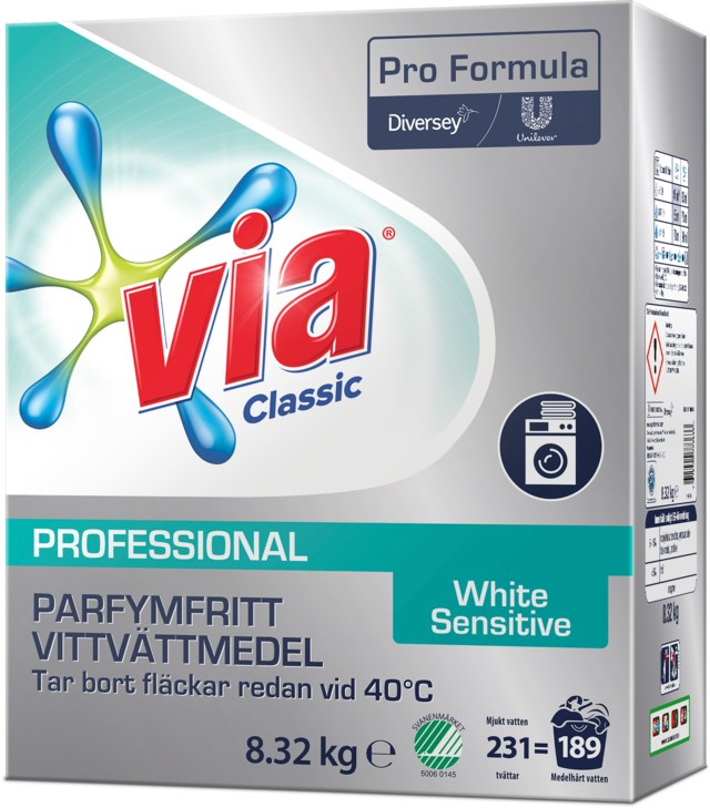 Tvättmedel Via Sensitive oparf 8,32kg - 8,32kg - 1