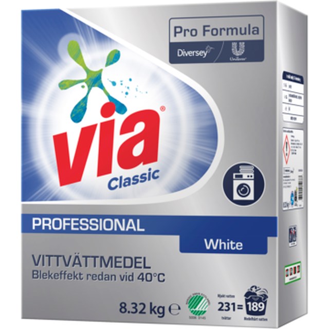 Tvättpulver Via White 1,8kg - 1