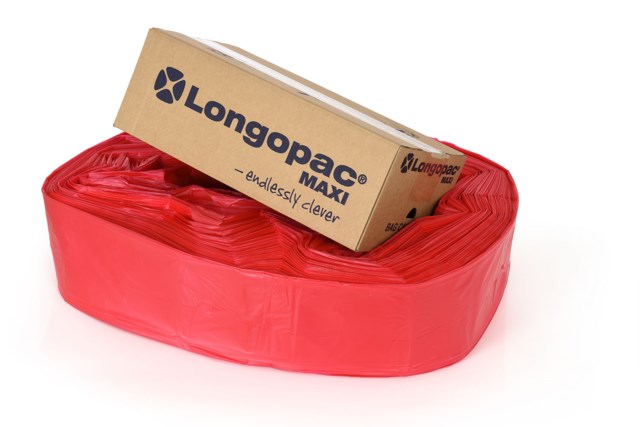 Sopsäcksslang Longopac Maxi röd - 110m - 1