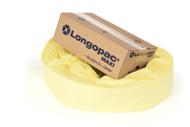 Sopsäcksslang Longopac Maxi gul - 110m - 1