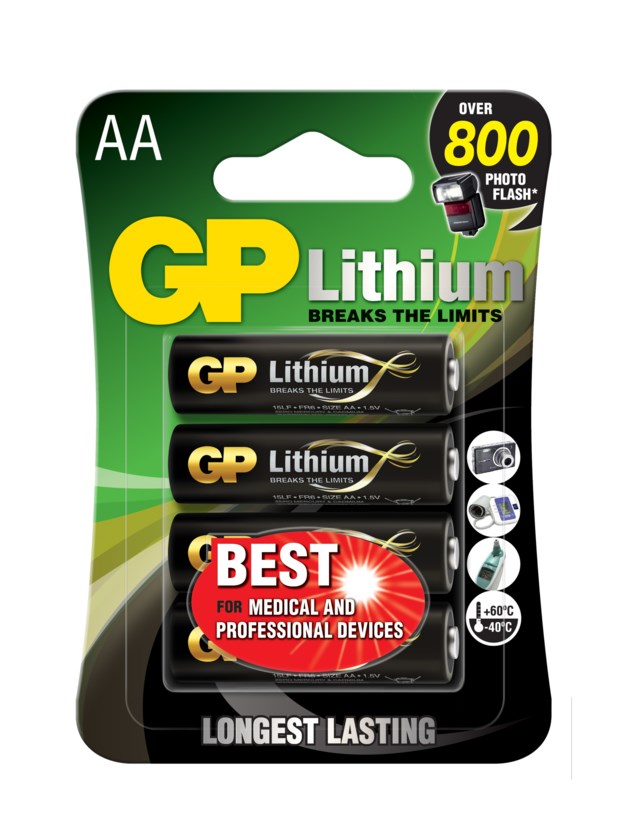 Batteri GP Litium AA 4st/fp - 1