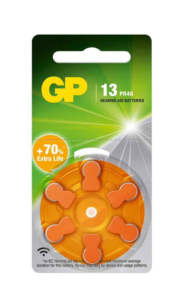 GP hörapparatsbatteri ZA 13/PR48 6-pack - 1