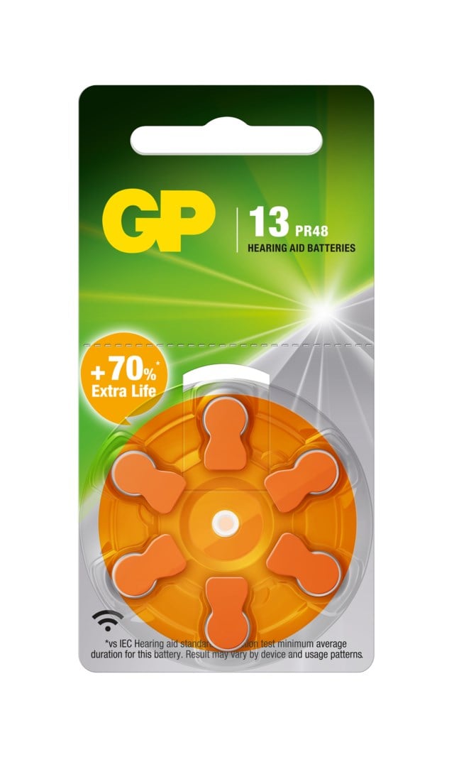 GP hörapparatsbatteri ZA 13/PR48 6-pack - 1