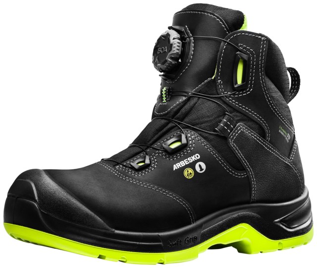 Skyddskänga Arbesko S3 svart/lime - STL 35 - 1