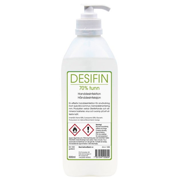 Handdesinfektion PLS Desifin 70% Rinnande 500ml - 500ml - 1