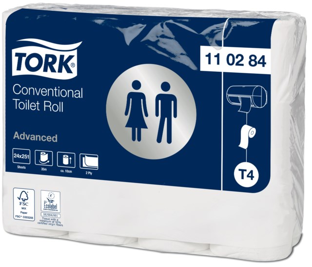 Toalettpapper Tork T4 Advanced 2-lags 24st/fp - 35m - 1