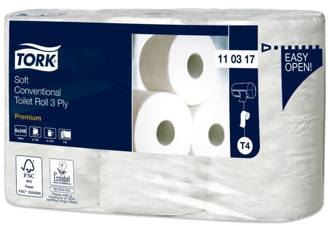 Toalettpapper Tork T4 Premium 3-lags extra mjukt 42st/fp - 35m - 1