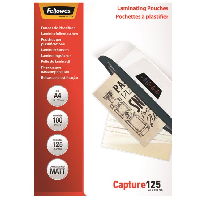 Lamineringsficka A4 125 mic, matt, 100 st - A4 - 1