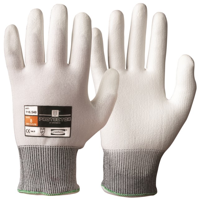 Skärskyddshandskar Protector vita - STL 8 - 1