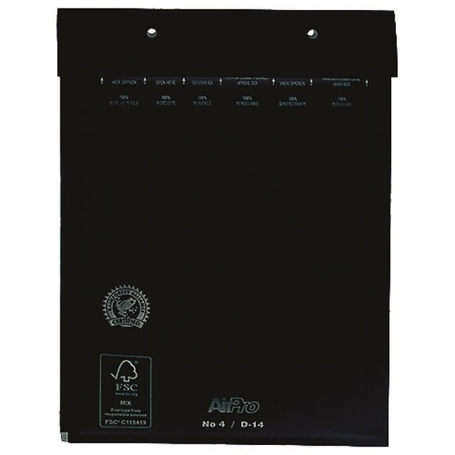 Bubbelpåse AirPro 200x275 svart 100/fp - 200x275mm - 1