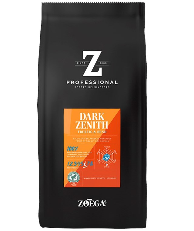 Kaffe Zoega Dark Zenith hela bönor 8x750g/krt - 8x750g - 1