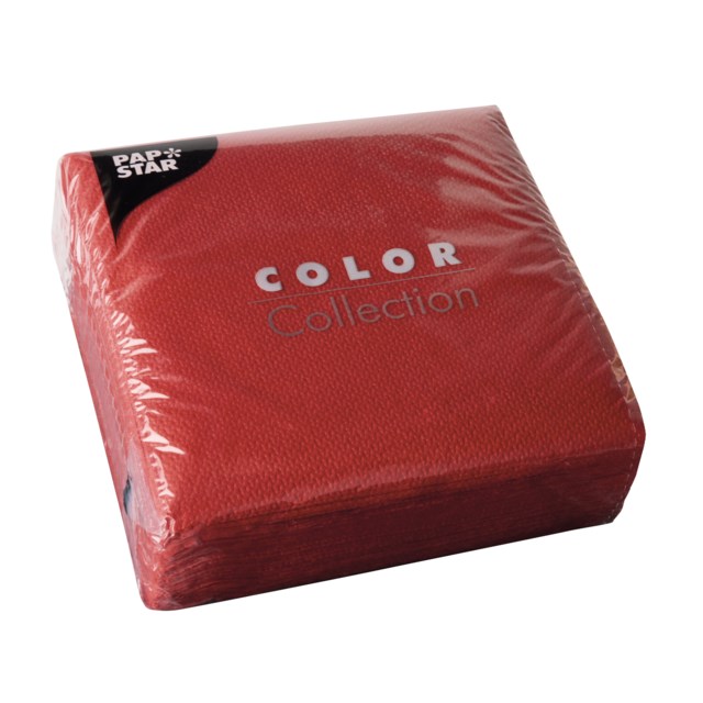 Servett 1-lags 33x33 röd 100/fp - 330x330mm - 1