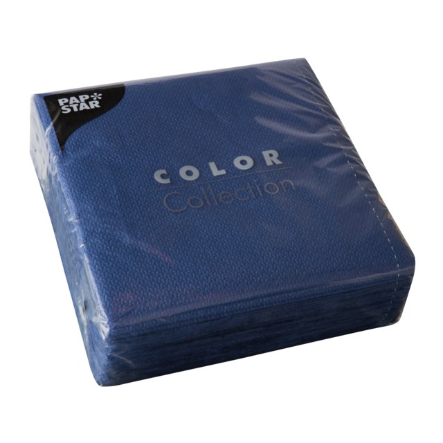 Servett 1-lags 33x33 mörkblå 100/fp - 330x330mm - 1