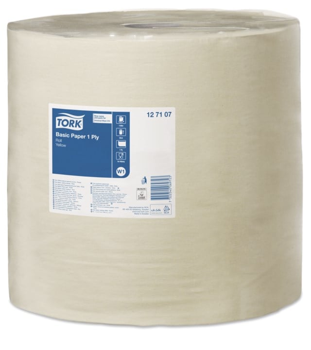 Torkpapper Tork W1 Basic gul 1-lags 33cm x 1190m - 330mmx1190m - 1