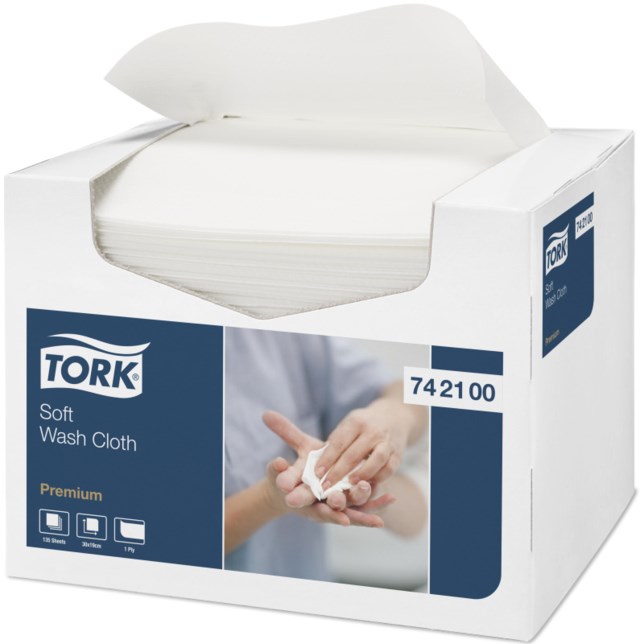 Tvättlapp Tork Premium Soft 30x19cm 1080st/fp - 300x190mm - 1