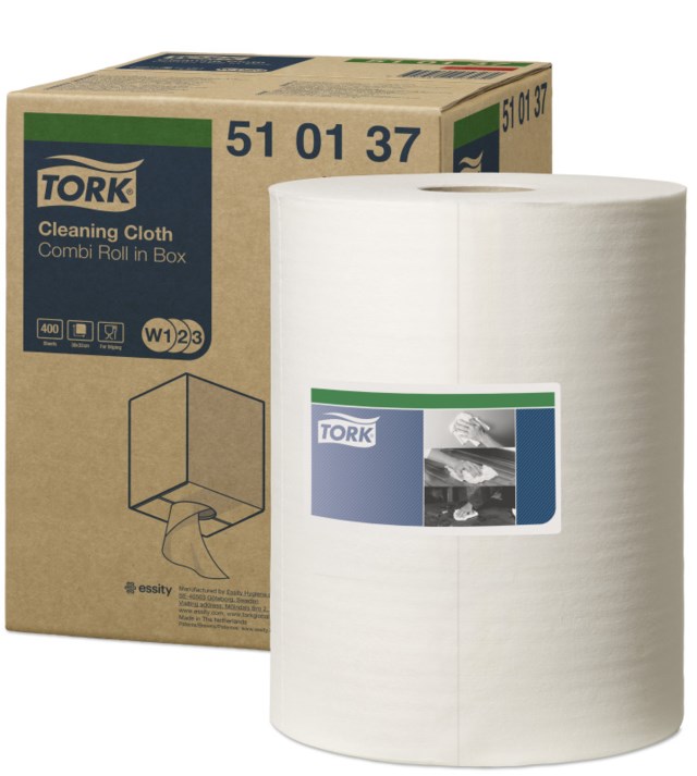 Rengöringsduk Tork W1 Premium Vit 32Cm/I Box 1Rl/Fp - 320mm - 1