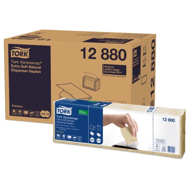 Servett Tork N4 Xpressnap Extra mjuk natur 8000st/krt - 1