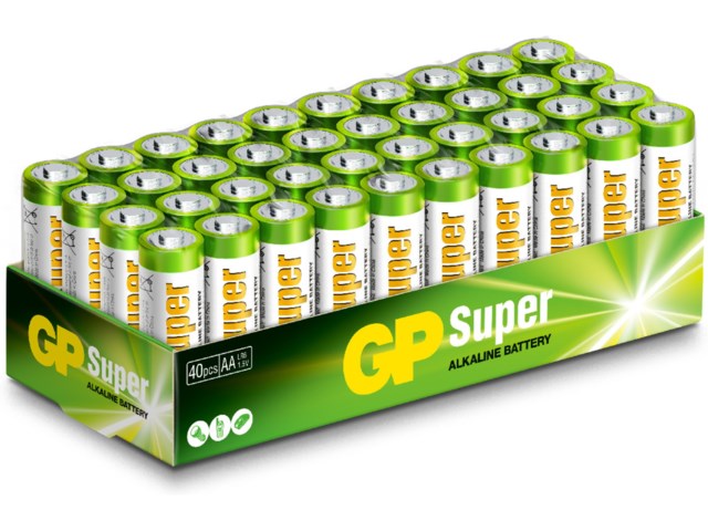 Batteri GP Super Alkaline AA LR6 40st/fp - AA/LR6 - 1
