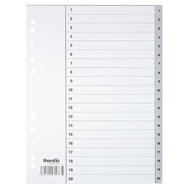 Plastregister Nordic Office A4 1-20 - A4+ - 1