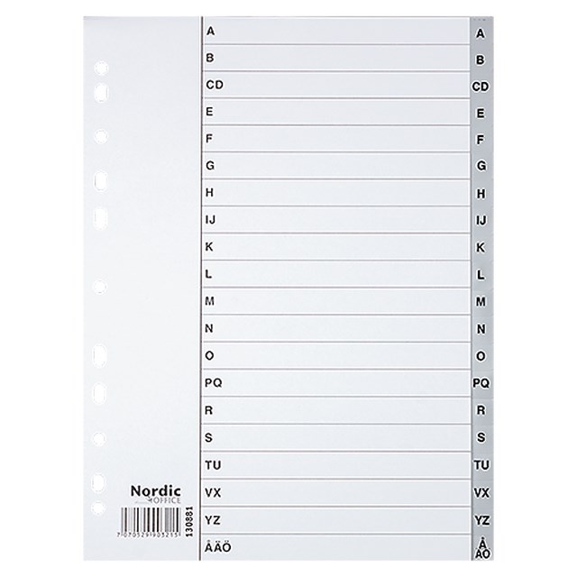 Plastregister Nordic Office A4 A-Ö - A4+ - 1