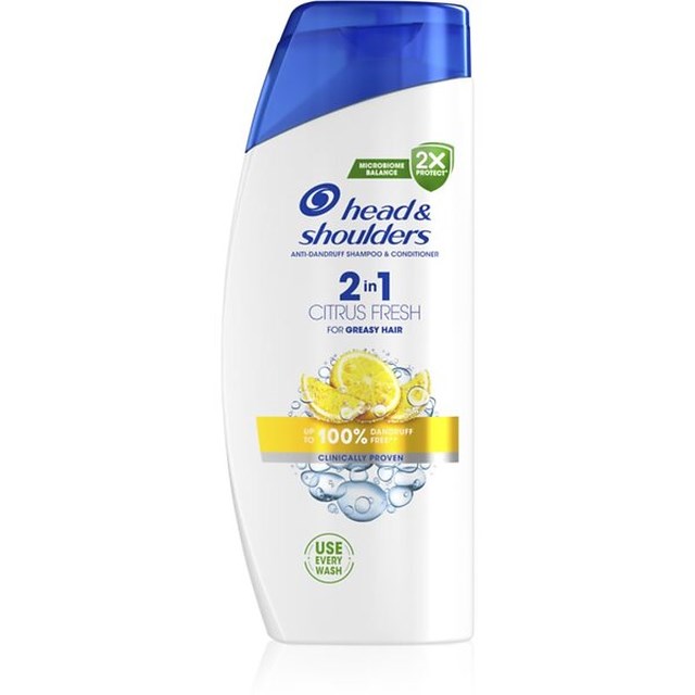 Head & Shoulders Citrus Fresh Mjällschampo för fett hår 250 ml - 1