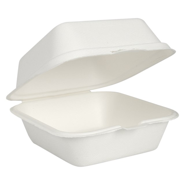 Hamburgebox Bagasse 15,5x14,7x8,2cm 50st/fp - 155x147x82mm - 1
