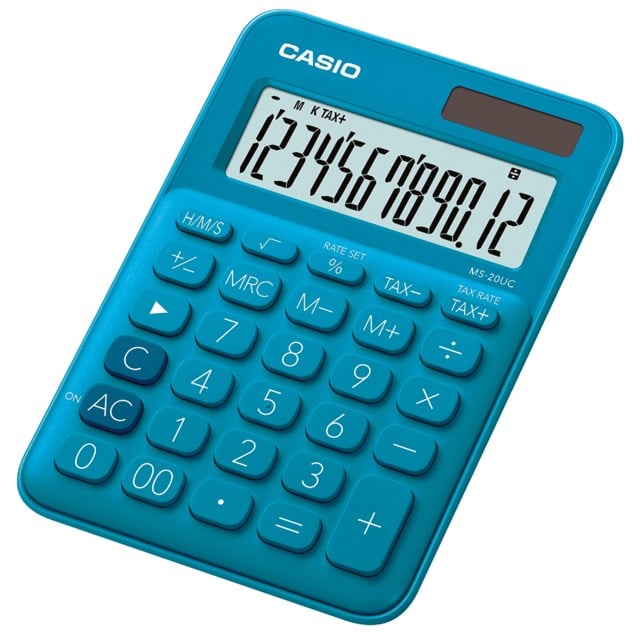 Bordsräknare Casio MS-20UC blå - 1