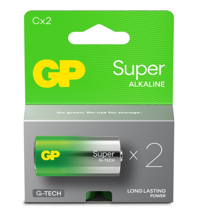 Batteri GP Super Alkaline C 14A/LR14 2-pack - 1