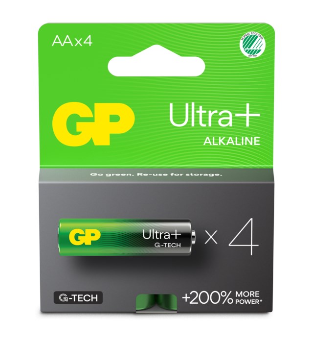 Batteri GP Ultra Plus Alkaline AA LR6 4st/fp - AA/LR6 - 1